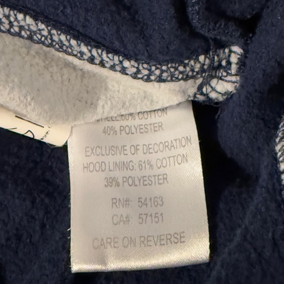 NY YANKEES ZIP HOODIE SWEATSHIRT XL BASEBALL DISTRESSED BLUE Carl Banks - Picture 8 of 10